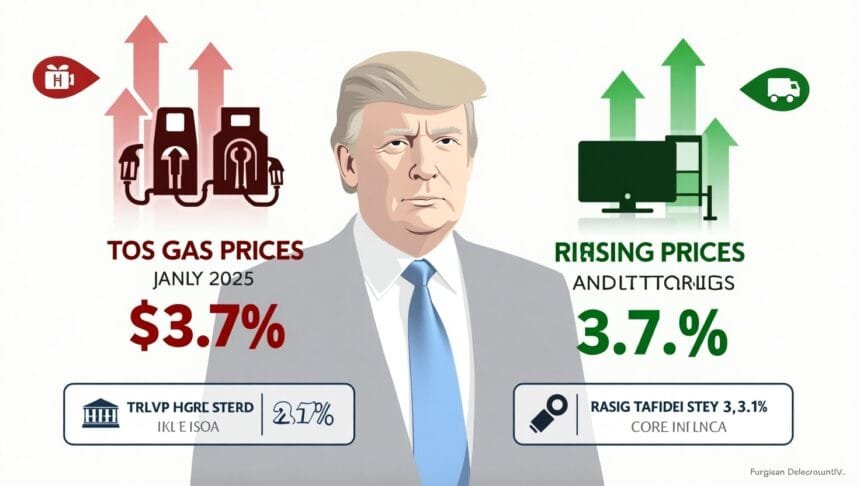 US inflation July 2025 CPI chart with Trump tariffs impact on consumer prices